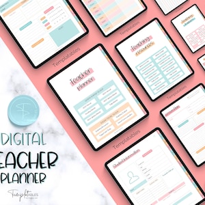 2024 - 2025 Teacher Planner, Digital Academic Planner, Lesson Plan Template, iPad Planner, GoodNotes, Teaching, Substitute Report Templates