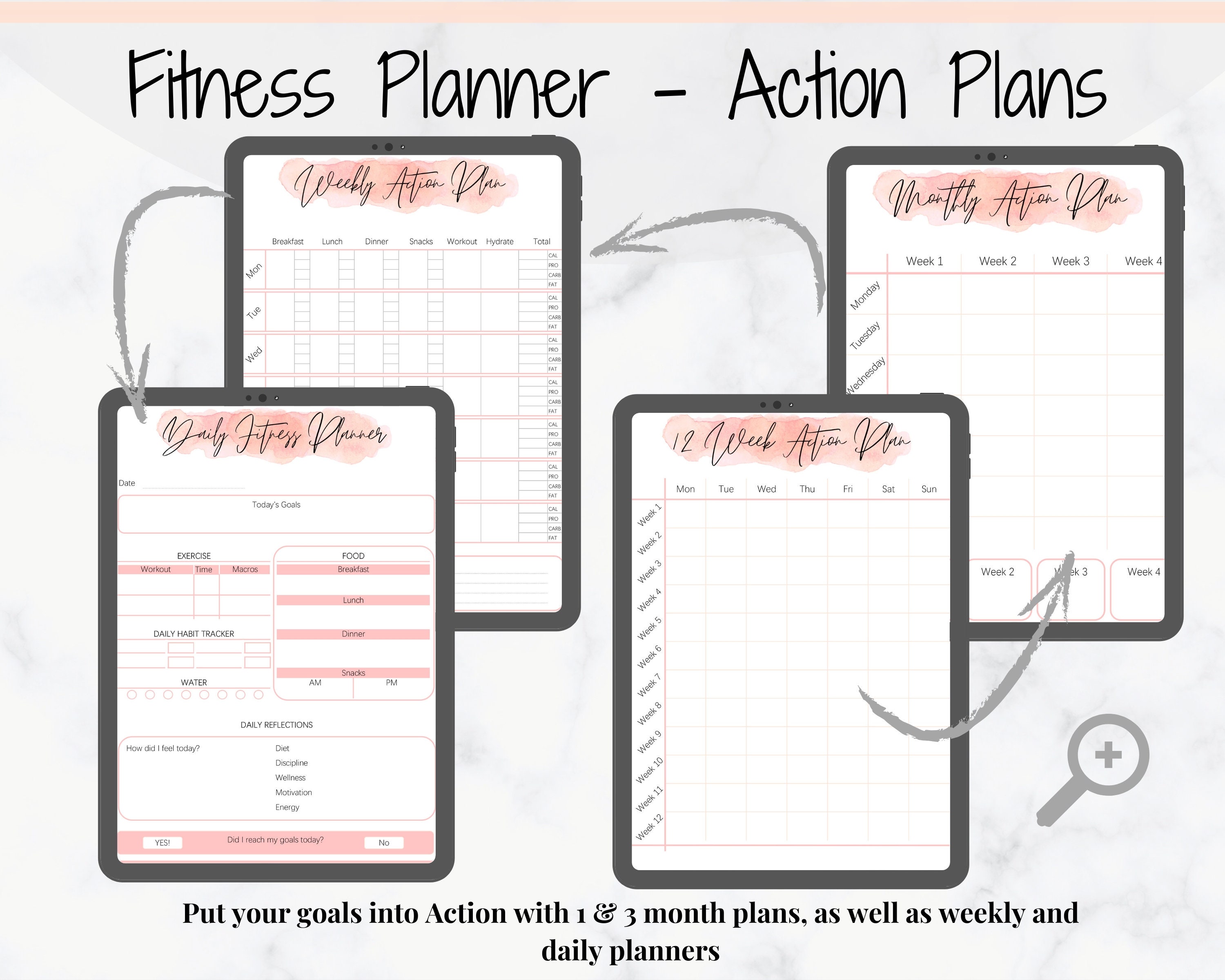 FITNESS PLANNER for Weight Loss. Habit Tracker Mood Tracker Etsy UK