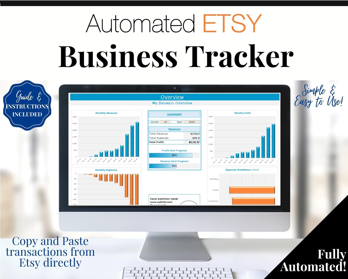 Etsy Business Tracker Automated Spreadsheet for Your - Etsy UK