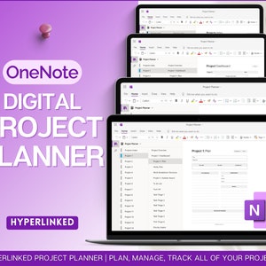 OneNote-Projektplaner! Projekt-Tracker, Projektmanagement, digitaler Planer, Arbeitsplan, Geschäft, One-Note-Vorlage, Gantt, Plan