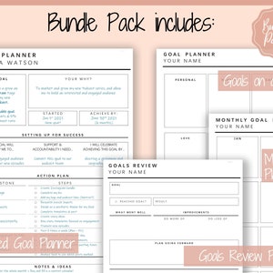 Goal Planner Printables 2023 Goals Tracker Goal Planner Kit - Etsy UK