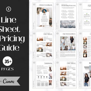 Line Sheet Template, Editable Wholesale Catalog, Pricing & Services Guide, Product Sales, Price List Template, Canva Linesheet Catalogue