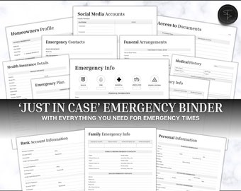 Carpeta de emergencia definitiva para su hogar. En caso de emergencia, qué hacer si, en caso de muerte, planificador de fin de vida