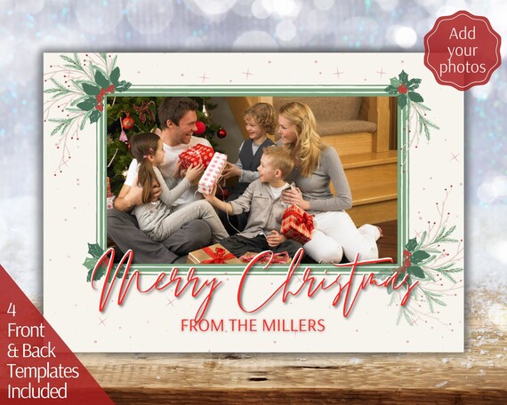 Personalized christmas 5x7 photo cards Clearance
