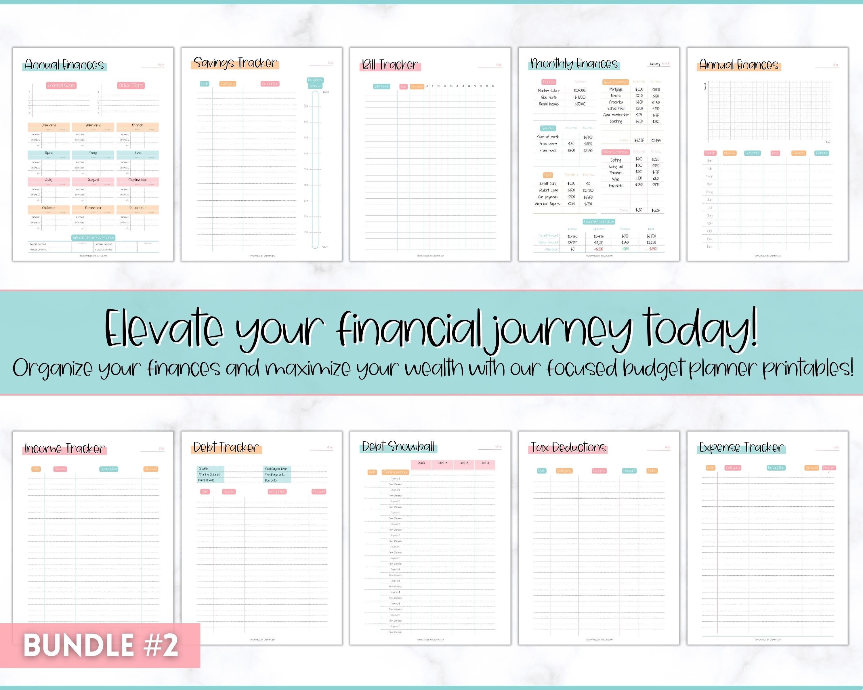 Ultimate PLANNER BUNDLE! Printable Goal Planner, Finances & Budget ...