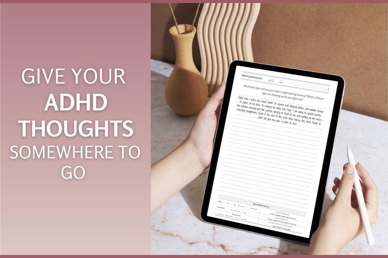 ADHD Guided Journal With Prompts! Goodnotes Digital Planner for ...