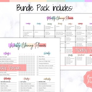 COLORFUL Cleaning Schedule, EDITABLE Cleaning Checklist, Cleaning ...