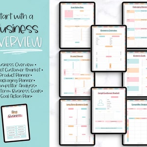 Digital Small Business Planner, Undated Trackers, Social Media, Finances, GoodNotes Digital Journal, Monthly, Weekly, Side Hustle, iPad image 4