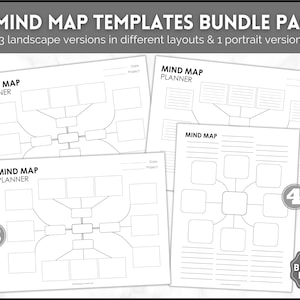 Mind Map Planner, Printable Mind Map Template, Study Guide Template ...