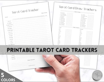 Maandelijkse Tarot Card Tracker, Tarot Readings, Leer tarotkaart, Tarot Spreads, Beginner Tarot Planner, Tarot werkboek, Grimoire, Cheat Sheets