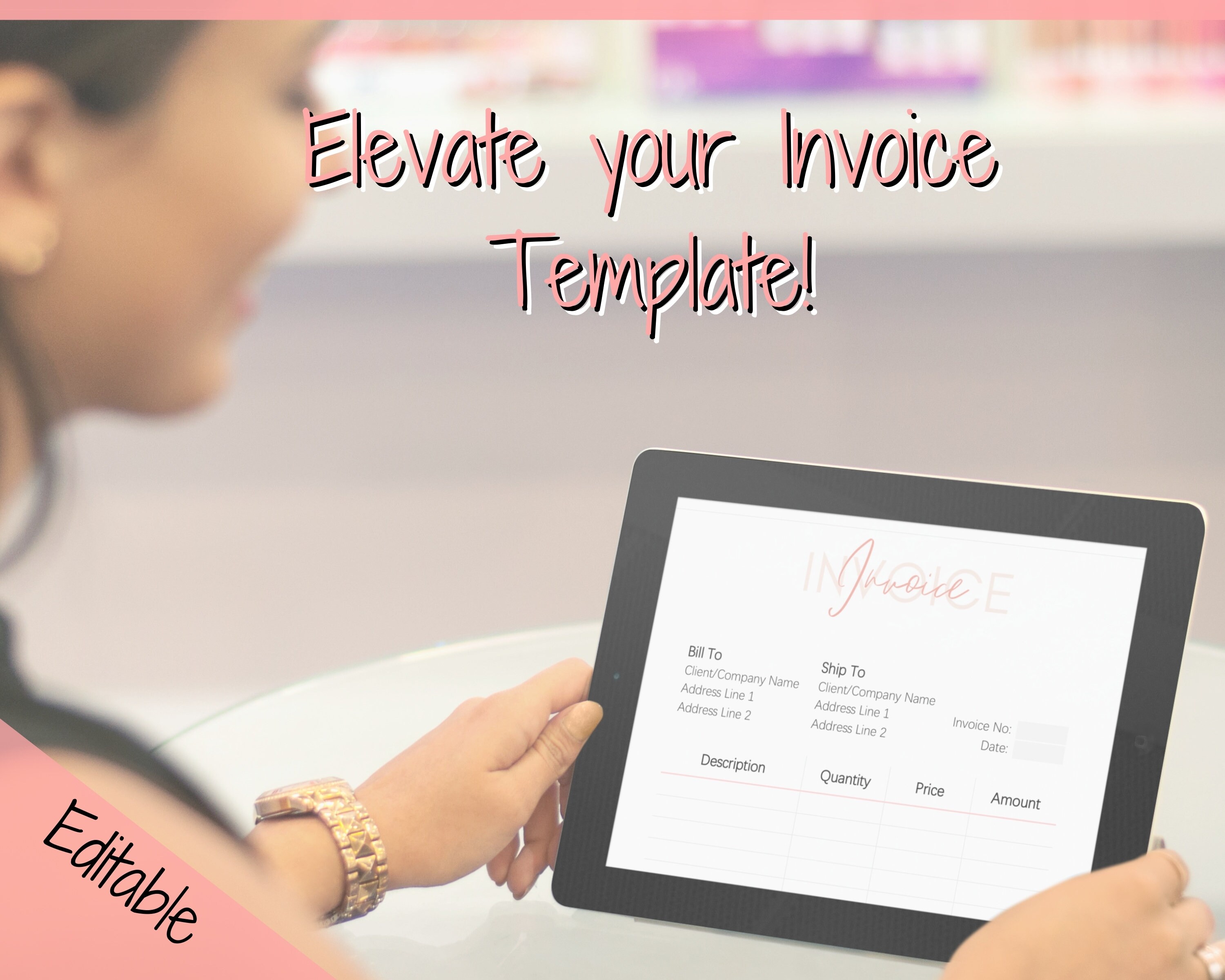 INVOICE TEMPLATE Order Form EDITABLE Custom Receipt Template | Etsy