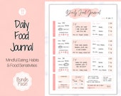 Daily Food Diary Printable, Colorful Food Journal, Diet & Nutrition Log, Weekly Meal Planner, Meal Tracker, Menu Plan, Prep! Fitness, Health