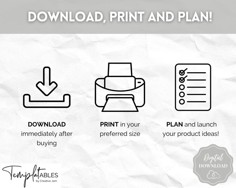 Product Planner Template, Small Business Plan, Printable Product Launch, Pricing, Packaging, Costs, Supplies, Inventory, Etsy Seller Listing image 10