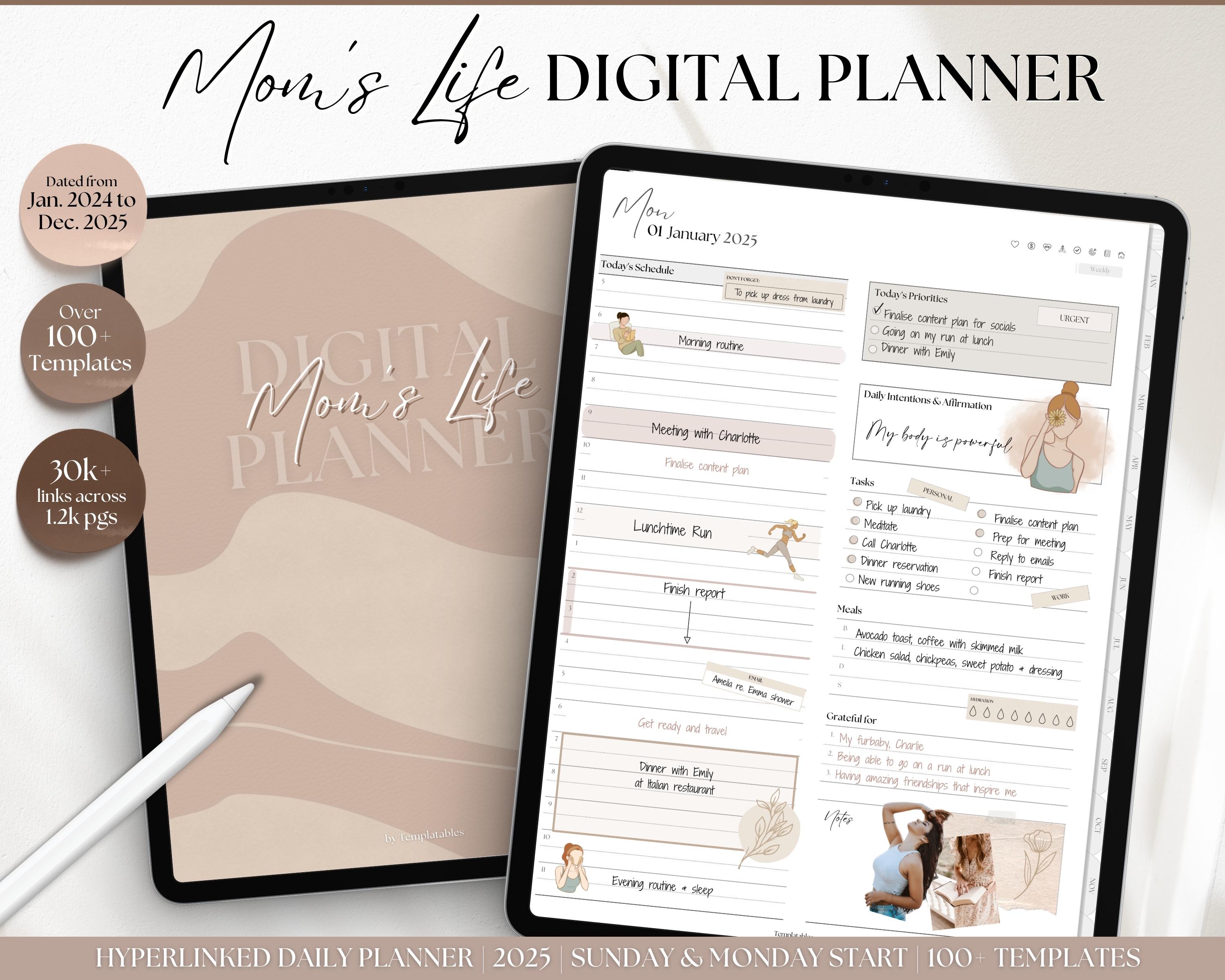 2025 Mom Life Digital Planner, MOM Digital Planner, Busy Mom, Goodnotes ...
