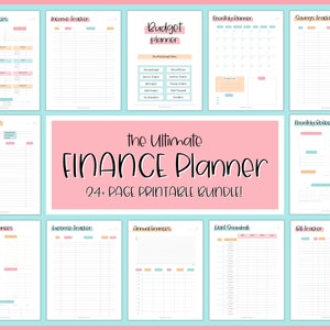 A5 Finance Planner BUNDLE! Budget Planner Templates, Financial Savings Tracker Printable Binder, Monthly Debt, Spending, Expenses Tracker