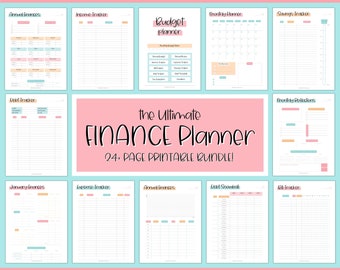 A5 Finance Planner BUNDLE! Budget Planner Templates, Financial Savings Tracker Printable Binder, Monthly Debt, Spending, Expenses Tracker