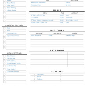 Caregiving Elderly Care Checklist. EDITABLE Printable is ideal for Caregivers. Daily cleaning, Daily Tasks, Housekeeping, Care log Template image 9