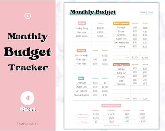 Paycheck Budget Planner Printable, Monthly Financial Tracker Template, Savings Tracker, Binder, Debt, Bill, Spending, Expenses Income RETRO