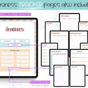Digital Small Business Planner, Undated Trackers, Social Media, Finances, GoodNotes Digital Journal, Monthly, Weekly, Side Hustle, iPad image 5