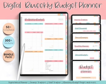 Digital Budget Planner, Biweekly budget, Budget by Paycheck, Bi Weekly planner for GoodNotes, Monthly Budget Template, Zero Based, Finance
