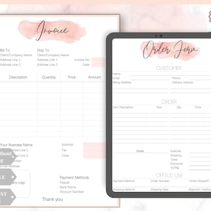 INVOICE Template & ORDER FORM Editable. Custom Receipt - Etsy UK