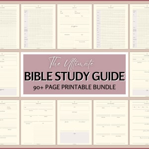 Bible Study Guide BUNDLE, 90 Bible Study Journal Templates, Soap Bible Study Notes, Sermon Verse Mapping, Christian Prayer, Bible Journaling