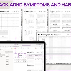 Onenote ADHD Planner, Digital Planner for Neurodivergent Adults, Brain ...