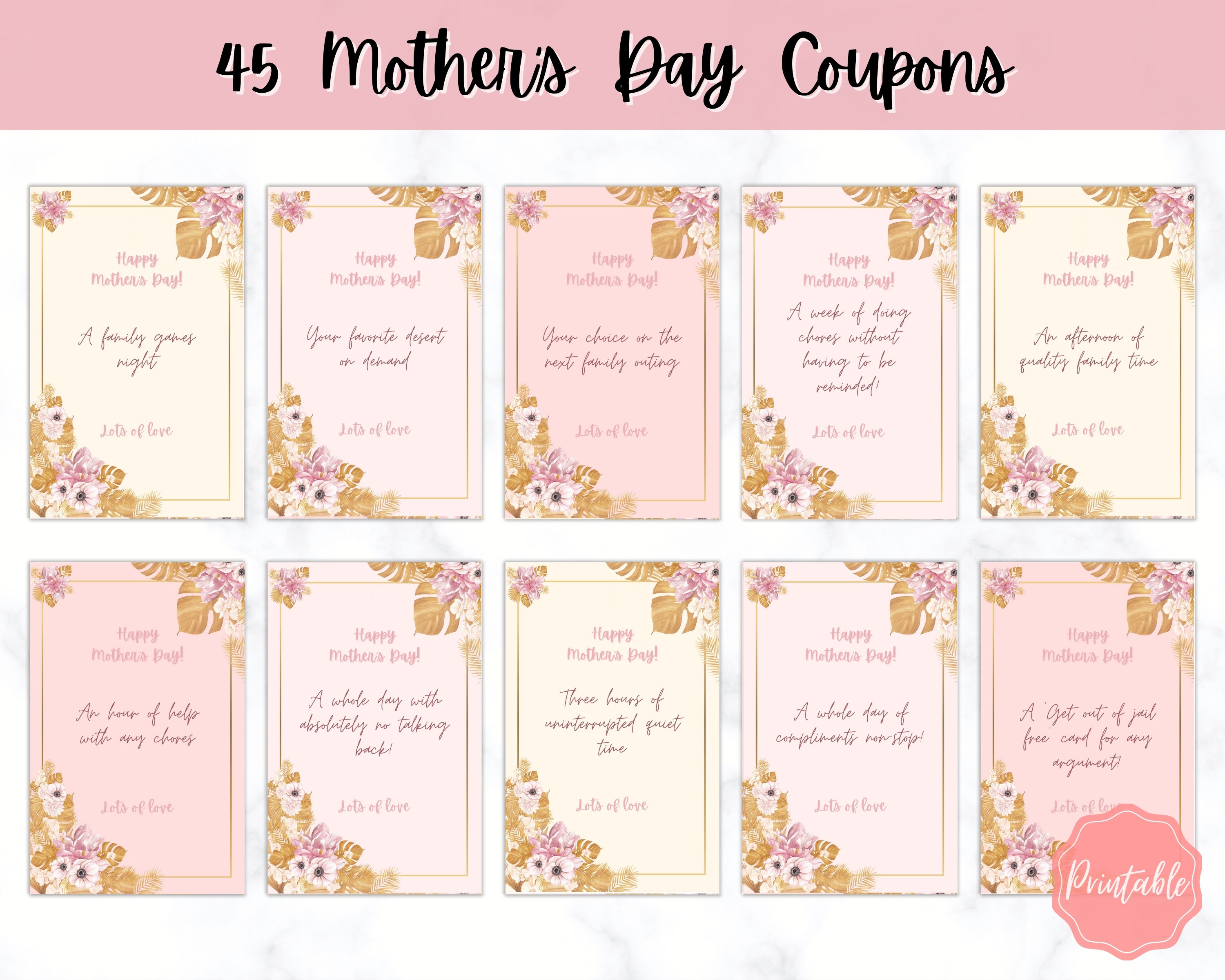 Mothers Day Gift Vouchers Perfect Last Minute Gift for Mom on