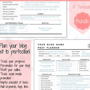 Weekly Blog Post Planner Examples EDITABLE Blog Post Planner Templates! Blogger Bundle! Blog Content ...