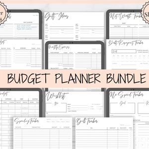 BUDGET PLANNER Template Printable, Budget Tracker with Expense, Savings, Debt Tracker. Finance Financial Planner, Monthly Budget Kit, Bills