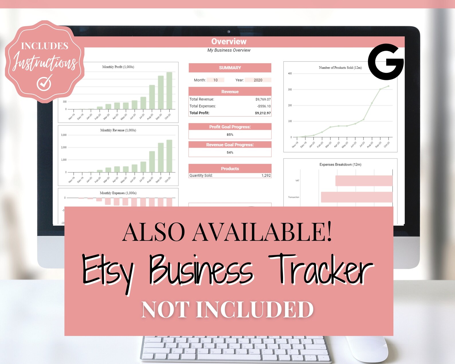Etsy Profit Calculator Pricing Spreadsheet for Small Business Etsy