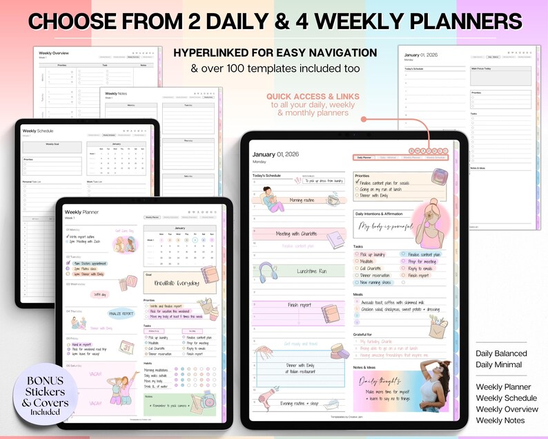 Digital Planner BUNDLE! 12+ Goodnotes Planners! 2026 Daily Weekly ...