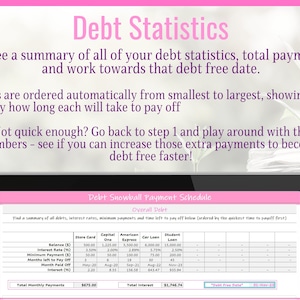 May include: A screenshot of a debt snowball payment schedule on a computer screen. The schedule shows a summary of all debts, interest rates, minimum payments, and time left to pay off. The debts are ordered by the quickest time to pay off first. The total monthly payments are $675.00 and the total interest is $1,746.74. The debt free date is 01-Nov-23.