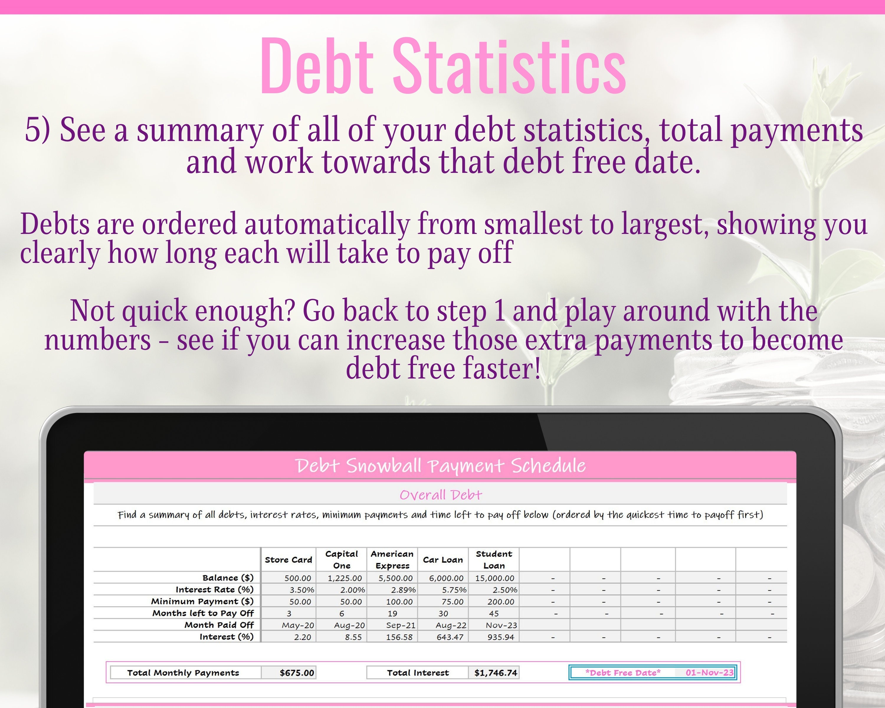 Dave Ramsey Debt Snowball Calculator 20 Debts Excel Budget Etsy Canada