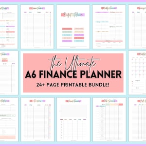 A6 Finance Planner BUNDLE! Budget Planner Templates, Financial Savings Tracker Printable Binder, Monthly Debt, Spending, Expenses Tracker