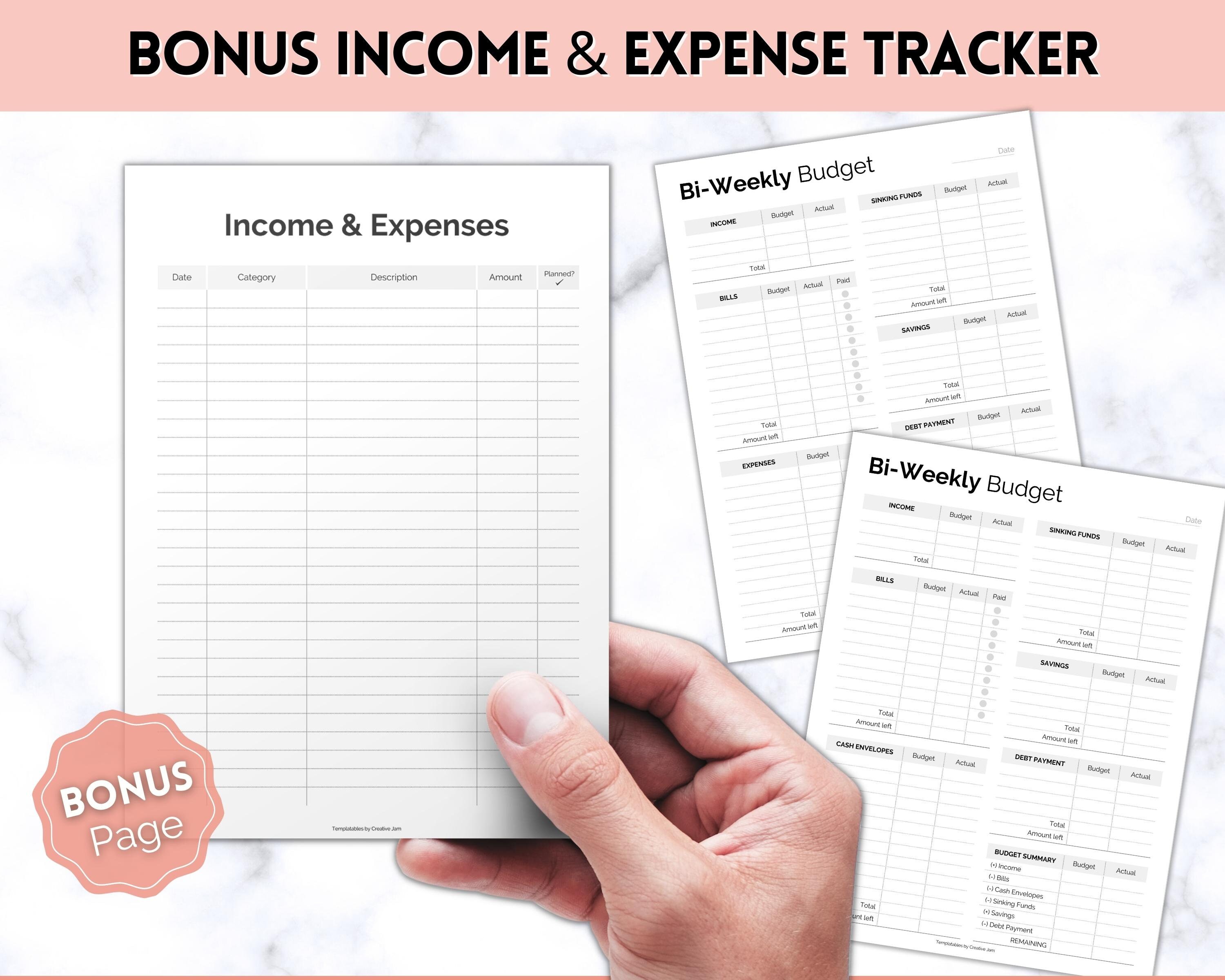 EDITABLE Biweekly Budget Planner, Bi-weekly Template, PDF Printable ...