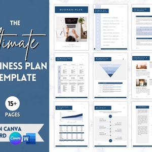 Business Plan Template, Small Business Planner Proposal, Start Up Workbook, Business Plan Analysis, Canva, Word, Side Hustle, EDITABLE Plan