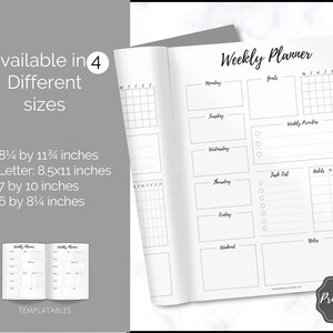 Weekly Planner, Bullet Journal Template, Bujo Weekly Schedule, to Do ...
