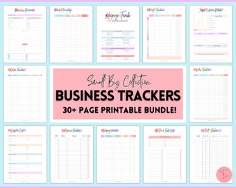 Business TRACKER BUNDLE, Order, Inventory, Income, Expenses, Bills, Profit, Sales, Etsy Shop, Reseller, Owner, Side Hustle Printable Planner