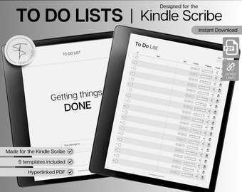 Templates for Kindle Scribe | Digital TO DO LISTS, 9 hyperlinked planners for Kindle Scribe, Weekly, Daily Calendar, adhd to do list, tasks