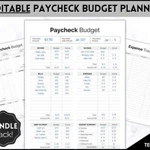 EDITABLE Paycheck Budget Planner, Budget by Paycheck Template, PDF Printable Budget Tracker, Finance Planner, Zero Based Budget Sheet Binder