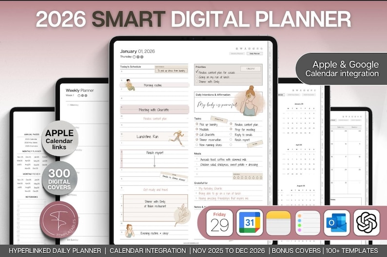 Digital Planner 2026, Goodnotes Planner, Daily Weekly, Monthly Planner ...