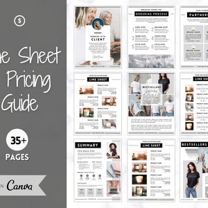Line Sheet Template, Editable Wholesale Catalog, Pricing & Services Guide, Product Sales, Price List Template, Canva Linesheet Catalogue