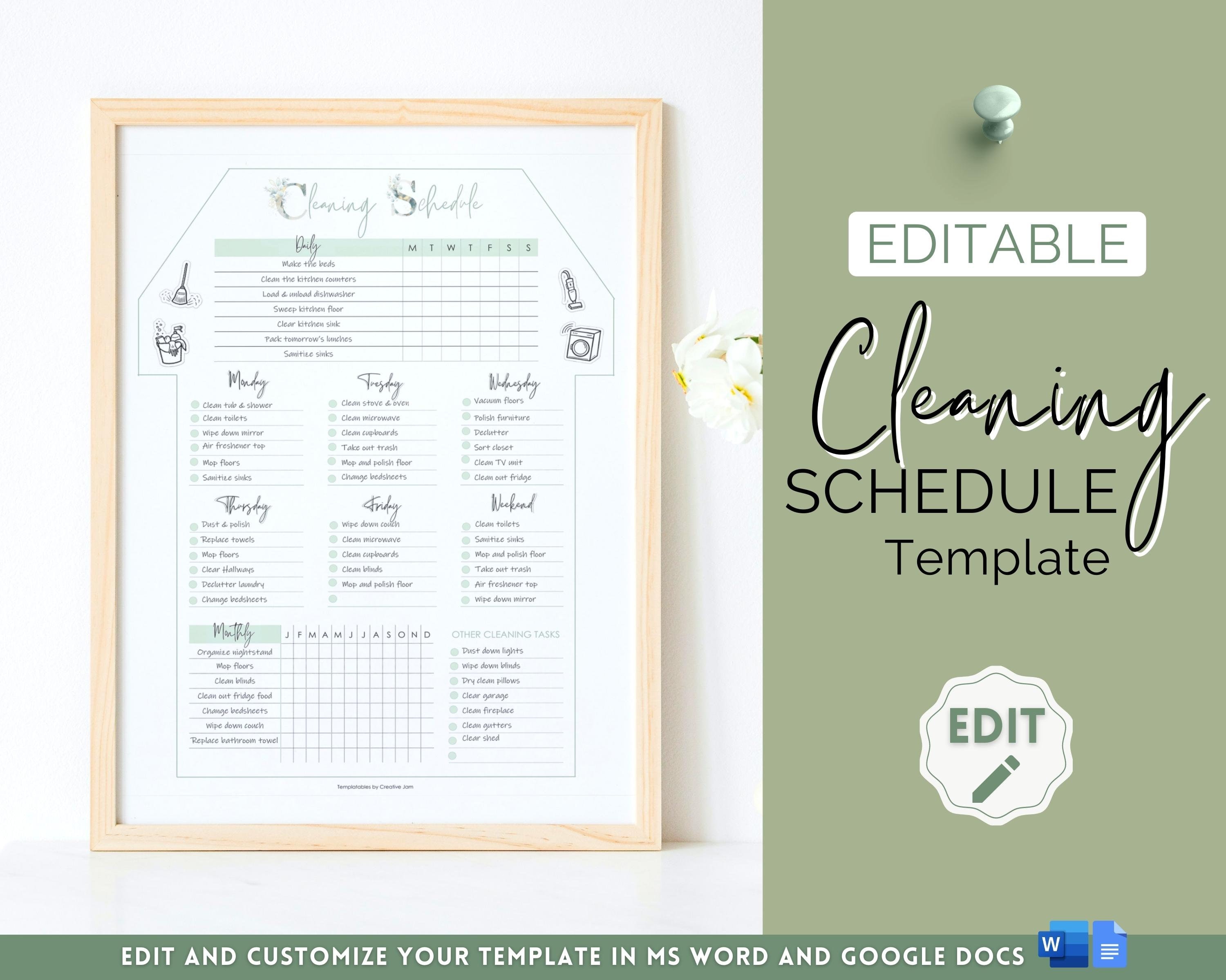 Whiteboard Cleaning Checklist Cleaning Checklist,