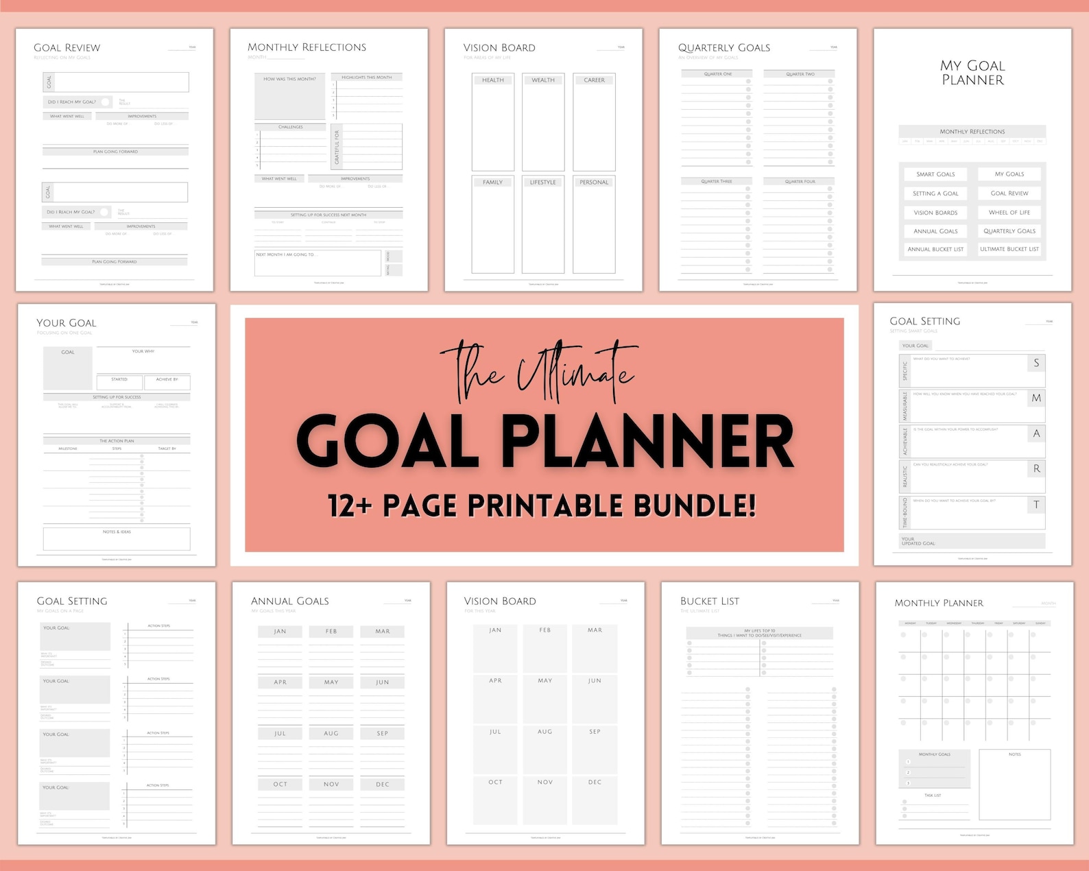 Goal Planner on Etsy