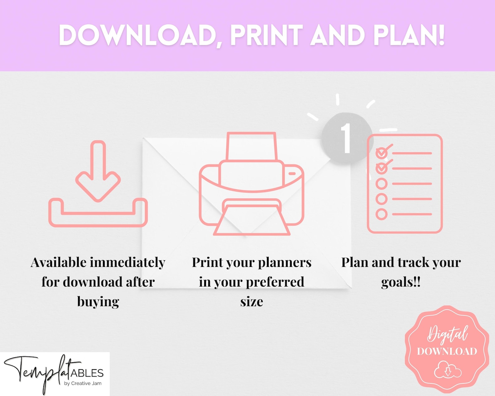 Goal Tracker Printable BUNDLE, 2024 Goals Planner, SMART Goal Setting ...