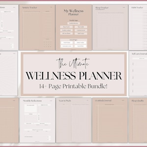 Self Care Checklist, Self-Care Planner, Selfcare Journal Tracker, Wellness Planner Printable, Daily Wellbeing, Mindfulness Mental Health Kit