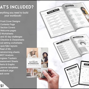 Coaching Worksheet Template Bundle Canva Workbook Templates, Ebook ...