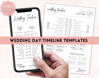 Wedding Timeline, EDITABLE Wedding Day Timeline Template, order of events, Wedding Schedule, Wedding Day Timeline, wedding itinerary program