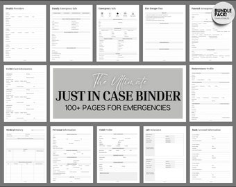 Carpeta de emergencia: ¡la mejor carpeta por si acaso para tu hogar! En caso de emergencia, ¿y si, en caso de muerte, planificador para el final de la vida?